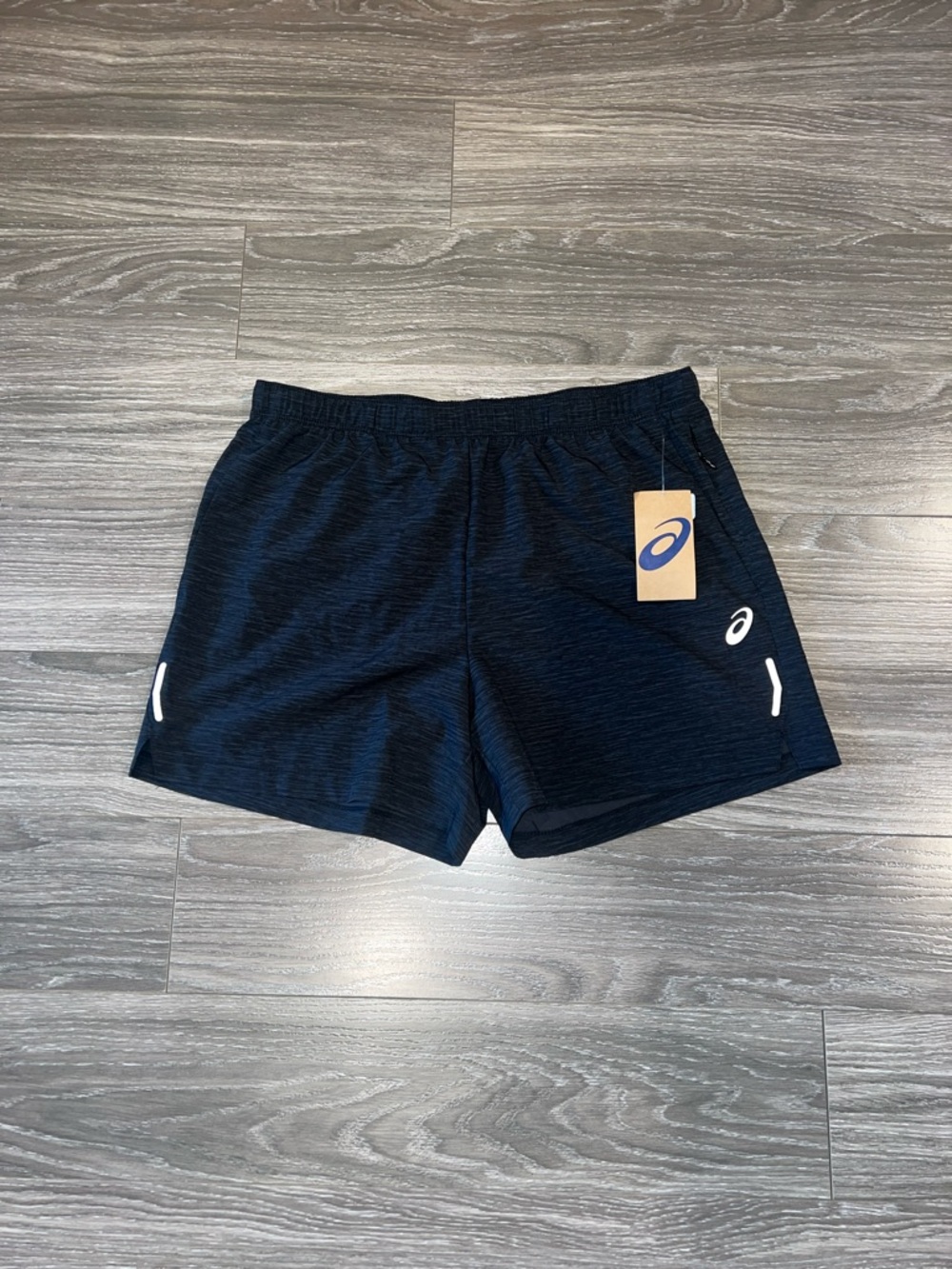 ASICS Men's Heather Black Running Shorts